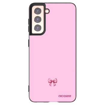 Picasee husă neagră din silicon pentru Samsung Galaxy S21 5G G991B - Blush bow