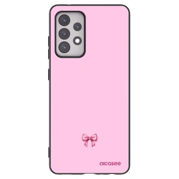 Picasee husă neagră din silicon pentru Samsung Galaxy A52 5G A525F - Blush bow