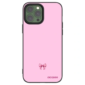 Picasee husă neagră din silicon pentru Apple iPhone 13 Pro Max - Blush bow