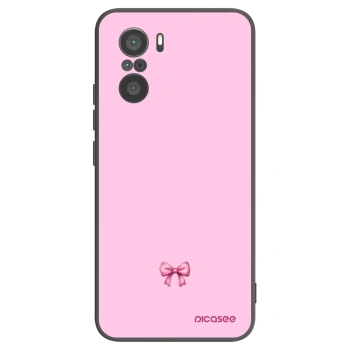 Picasee husă neagră din silicon pentru Xiaomi Poco F3 - Blush bow