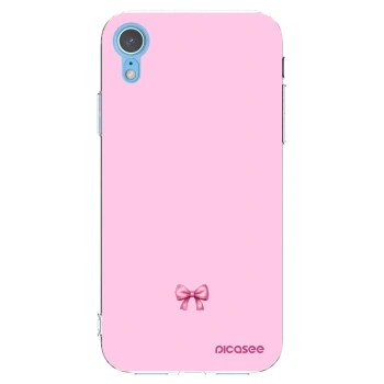 Picasee husă transparentă din silicon pentru Apple iPhone XR - Blush bow