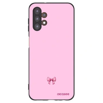 Picasee husă neagră din silicon pentru Samsung Galaxy A13 4G A135 - Blush bow
