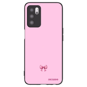 Picasee husă neagră din silicon pentru OPPO A16s - Blush bow