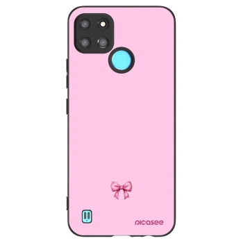 Picasee husă neagră din silicon pentru Realme C21Y - Blush bow