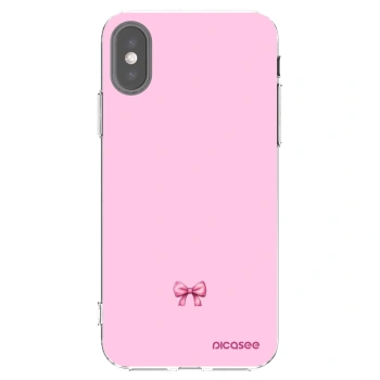 Picasee husă transparentă din silicon pentru Apple iPhone X/XS - Blush bow