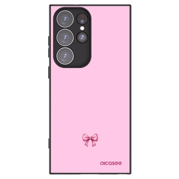 Picasee husă neagră din silicon pentru Samsung Galaxy S23 Ultra 5G - Blush bow