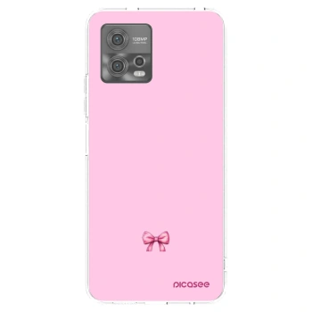 Picasee husă transparentă din silicon pentru Motorola Moto G72 - Blush bow