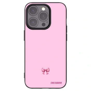 Picasee husă neagră din silicon pentru Apple iPhone 15 Pro - Blush bow