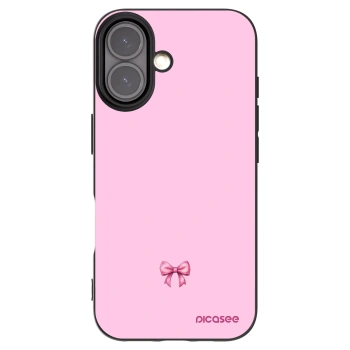 Picasee husă neagră din silicon pentru Apple iPhone 16 - Blush bow
