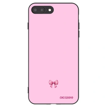 Picasee husă neagră din silicon pentru Apple iPhone 8 Plus - Blush bow