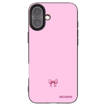 Picasee husă neagră din silicon pentru Apple iPhone 16 Plus - Blush bow