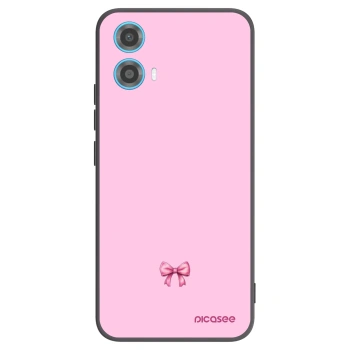 Picasee husă neagră din silicon pentru Motorola Moto G34 5G - Blush bow