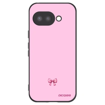 Picasee husă neagră din silicon pentru Google Pixel 9a - Blush bow