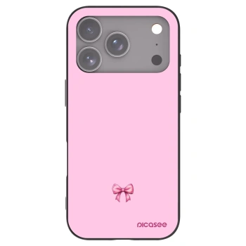Picasee husă neagră din silicon pentru Apple iPhone 17 Pro - Blush bow