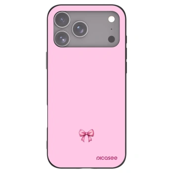 Picasee husă neagră din silicon pentru Apple iPhone 17 Pro Max - Blush bow
