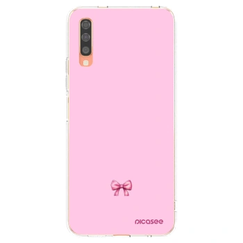 Picasee husă transparentă din silicon pentru Samsung Galaxy A70 A705F - Blush bow