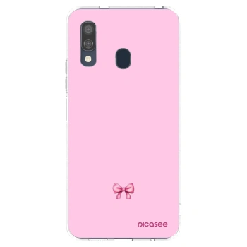 Picasee husă transparentă din silicon pentru Samsung Galaxy A40 A405F - Blush bow