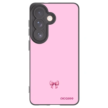 Picasee husă neagră din silicon pentru Samsung Galaxy S26 - Blush bow
