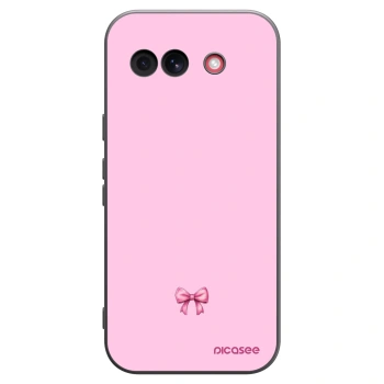 Picasee husă neagră din silicon pentru Google Pixel 10a - Blush bow