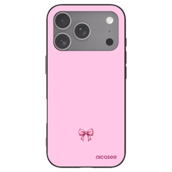 Picasee husă neagră din silicon pentru Apple iPhone 18 Pro - Blush bow