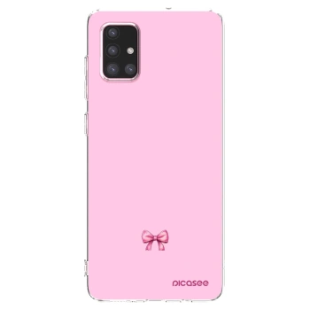 Picasee husă transparentă din silicon pentru Samsung Galaxy A71 A715F - Blush bow