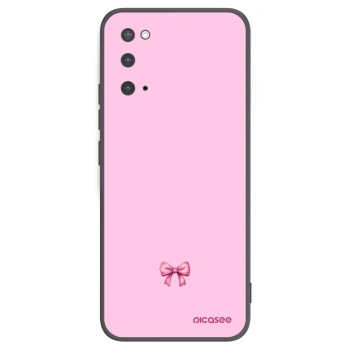 Picasee husă neagră din silicon pentru Samsung Galaxy S20 G980F - Blush bow