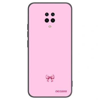 Picasee husă neagră din silicon pentru Xiaomi Redmi Note 9 Pro - Blush bow