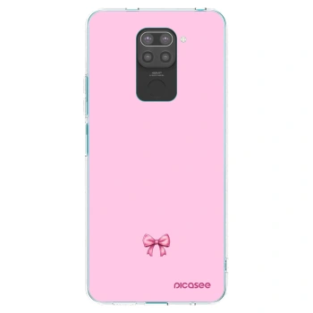 Picasee husă neagră din silicon pentru Xiaomi Redmi Note 9 - Blush bow