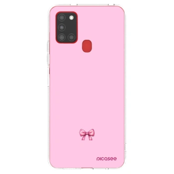 Picasee husă transparentă din silicon pentru Samsung Galaxy A21s - Blush bow