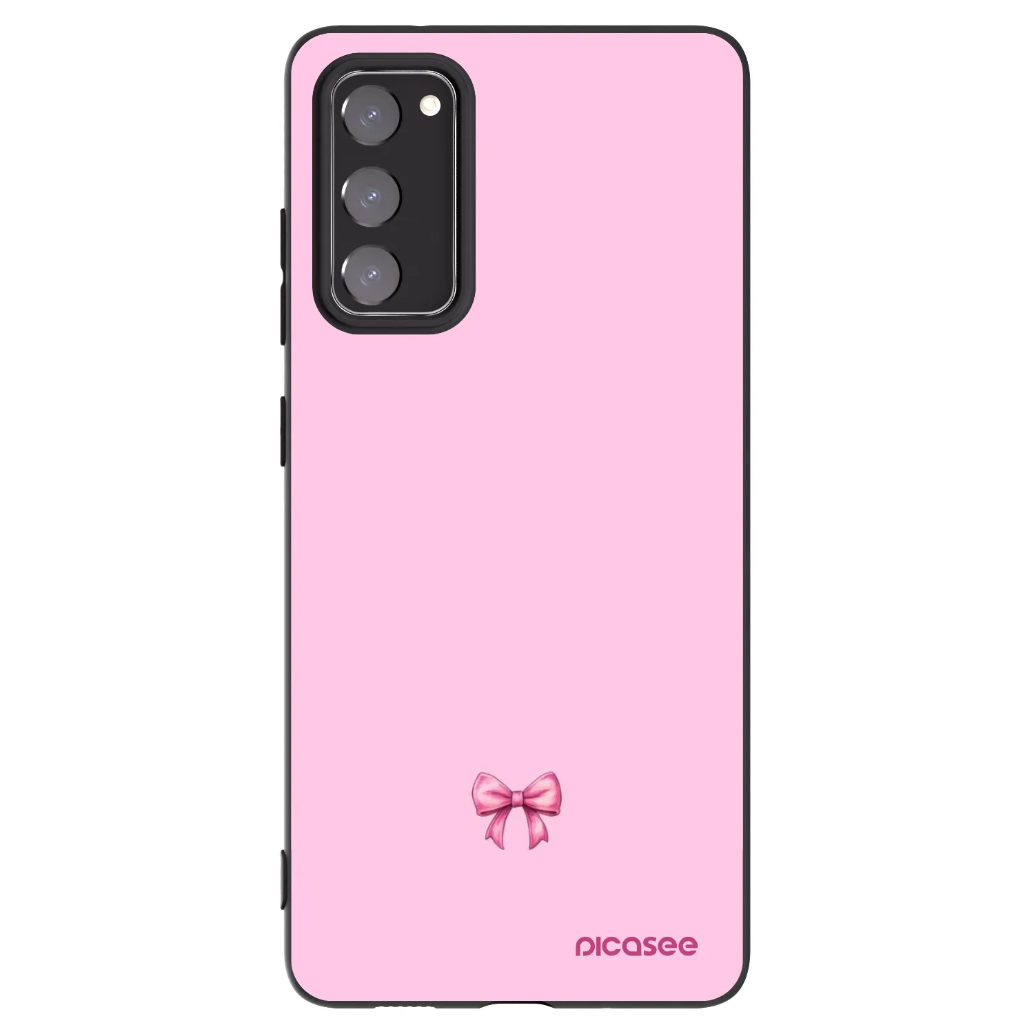 Picasee husă neagră din silicon pentru Samsung Galaxy S20 FE - Blush bow