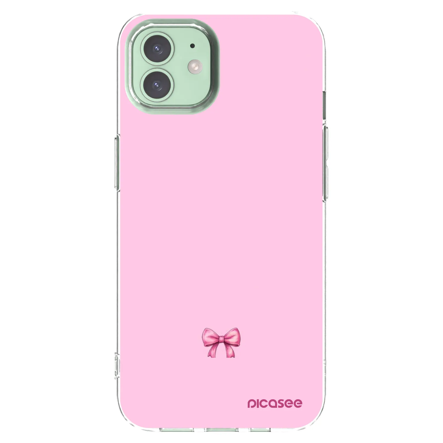 Picasee husă transparentă din silicon pentru Apple iPhone 12 - Blush bow