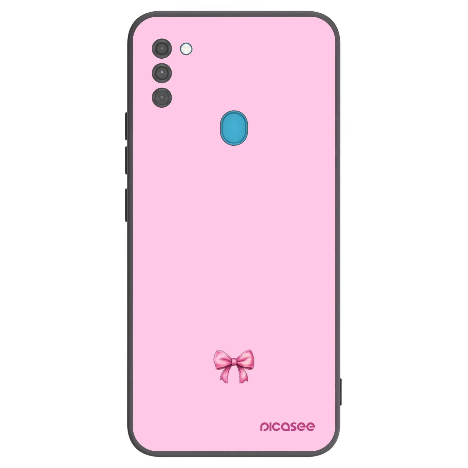 Picasee husă neagră din silicon pentru Samsung Galaxy M11 - Blush bow