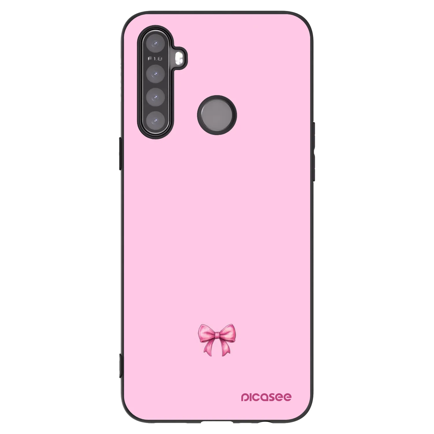 Picasee husă neagră din silicon pentru Realme 6i - Blush bow