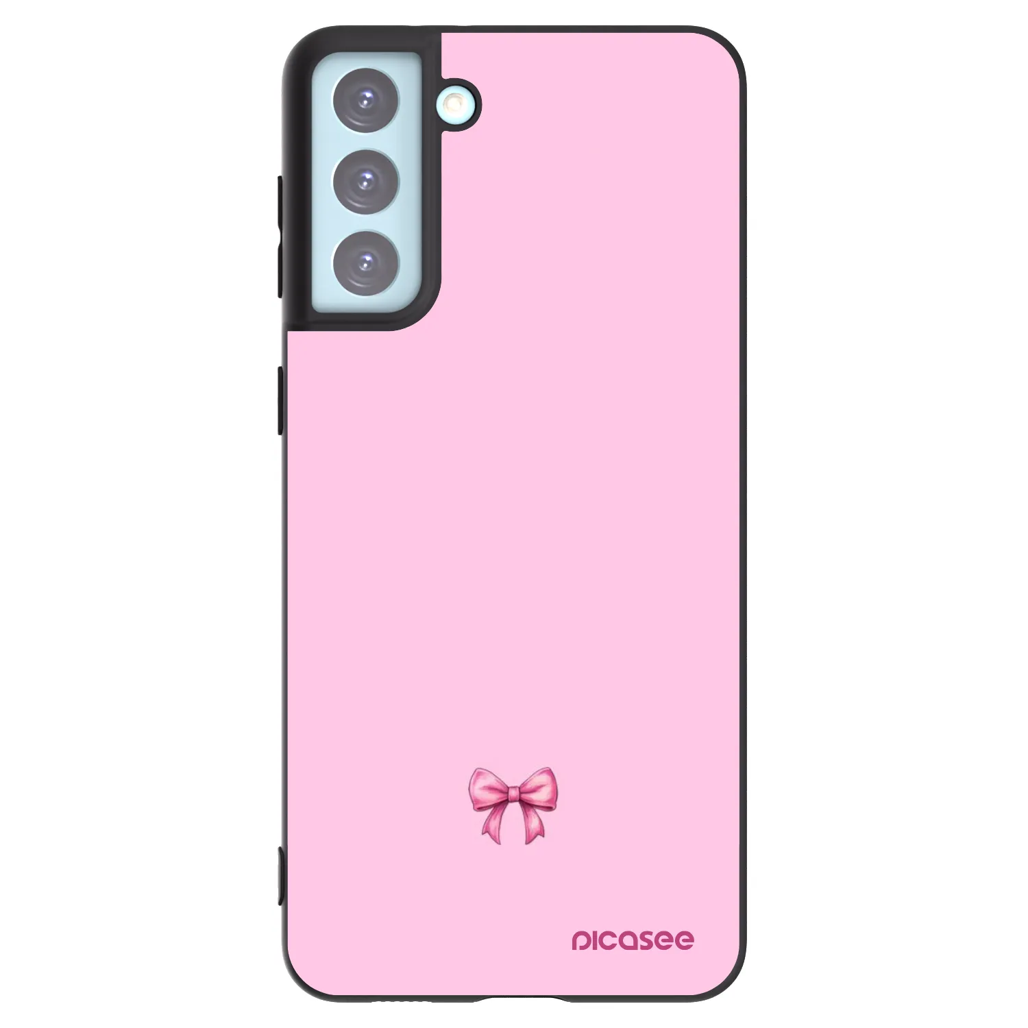 Picasee husă neagră din silicon pentru Samsung Galaxy S21+ 5G G996F - Blush bow