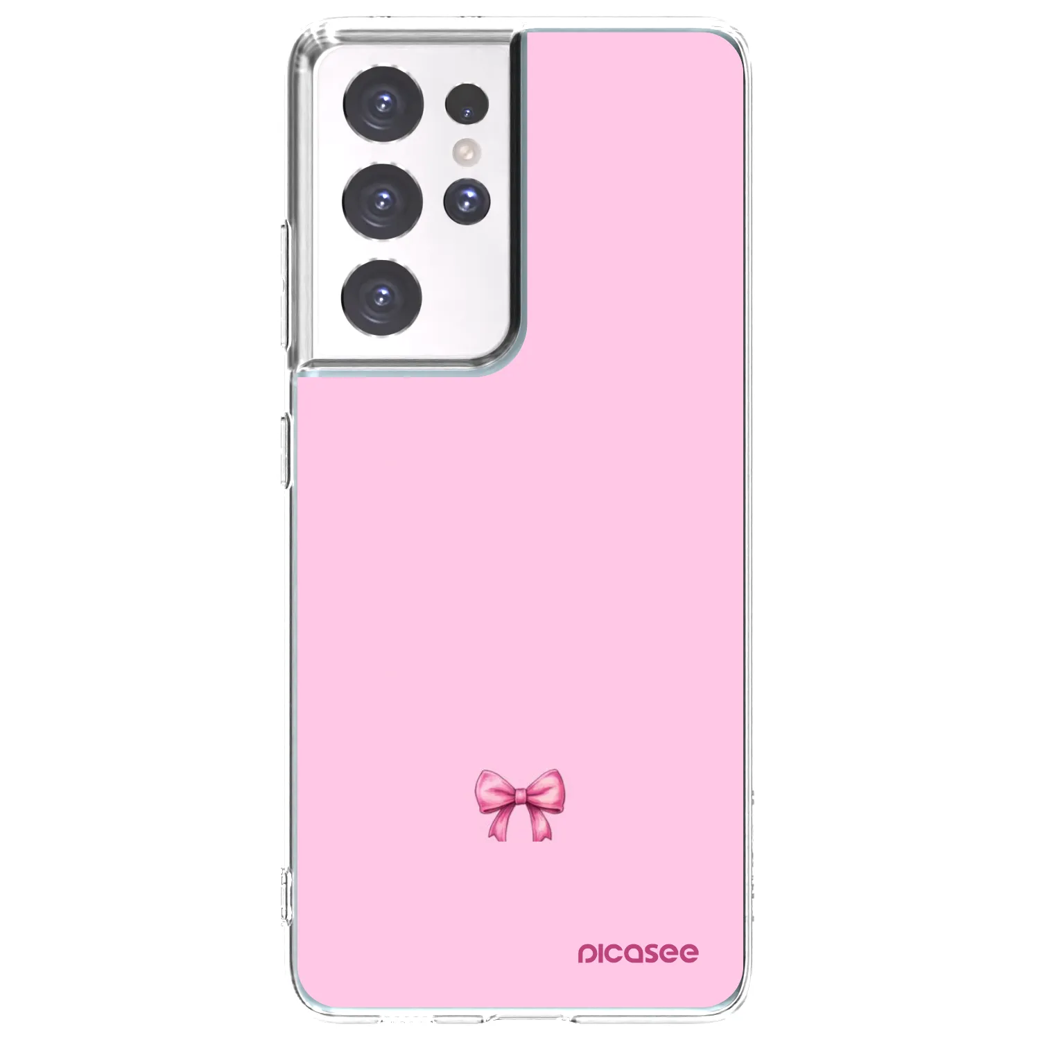 Picasee husă transparentă din silicon pentru Samsung Galaxy S21 Ultra 5G G998B - Blush bow