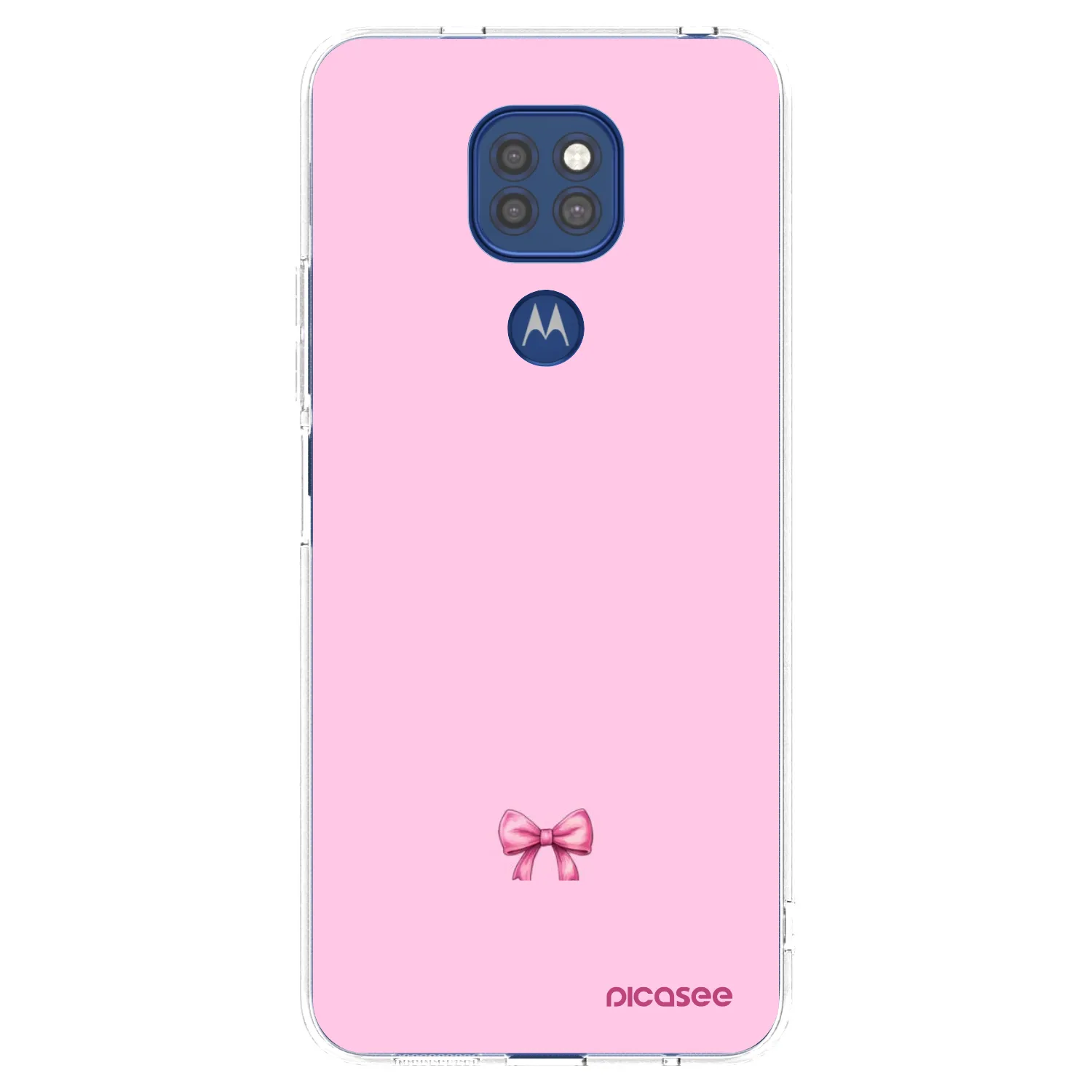 Picasee husă transparentă din silicon pentru Motorola Moto G9 Play - Blush bow