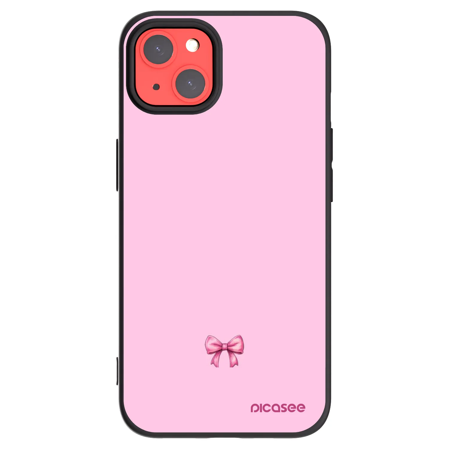 Picasee husă neagră din silicon pentru Apple iPhone 13 - Blush bow