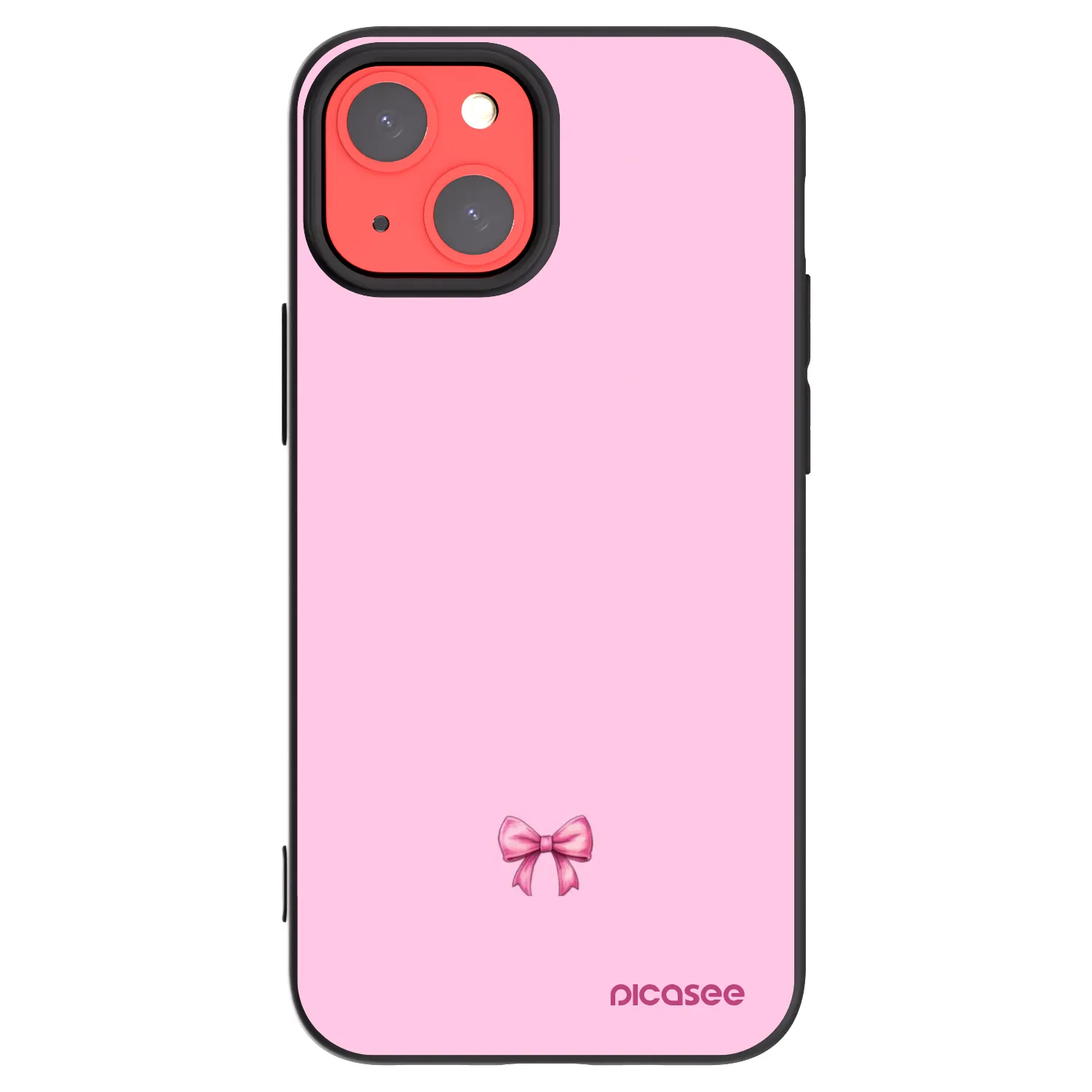 Picasee husă neagră din silicon pentru Apple iPhone 13 mini - Blush bow
