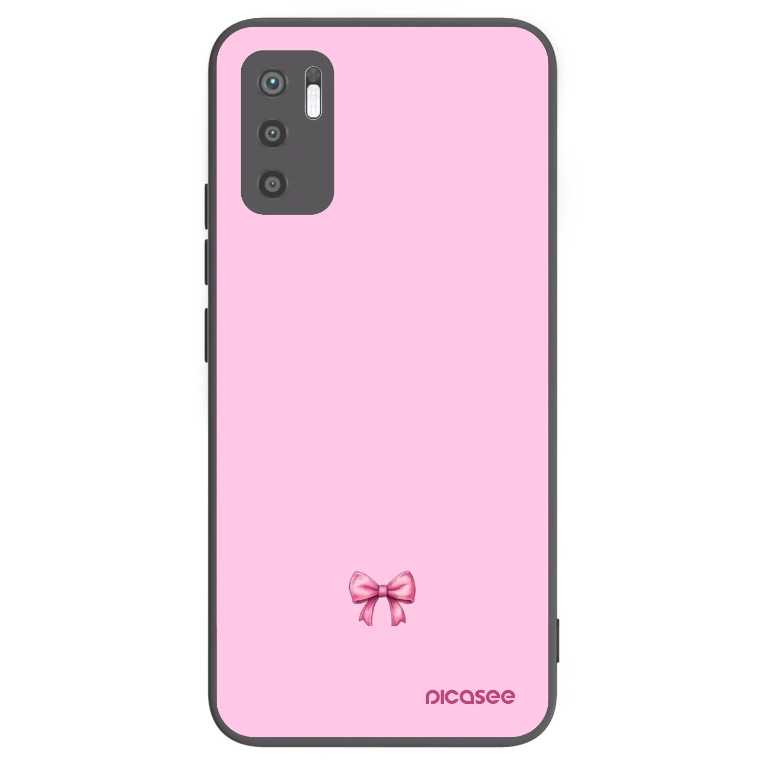 Picasee husă neagră din silicon pentru Xiaomi Redmi Note 10 5G - Blush bow