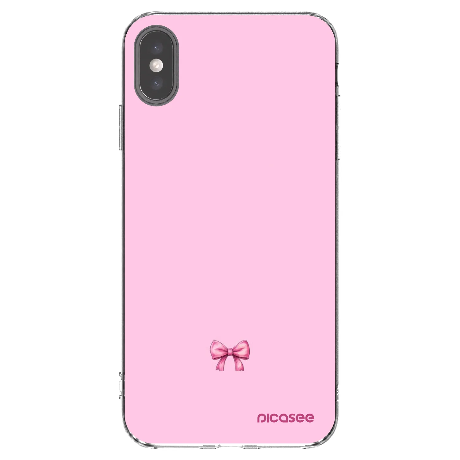 Picasee husă transparentă din silicon pentru Apple iPhone XS Max - Blush bow