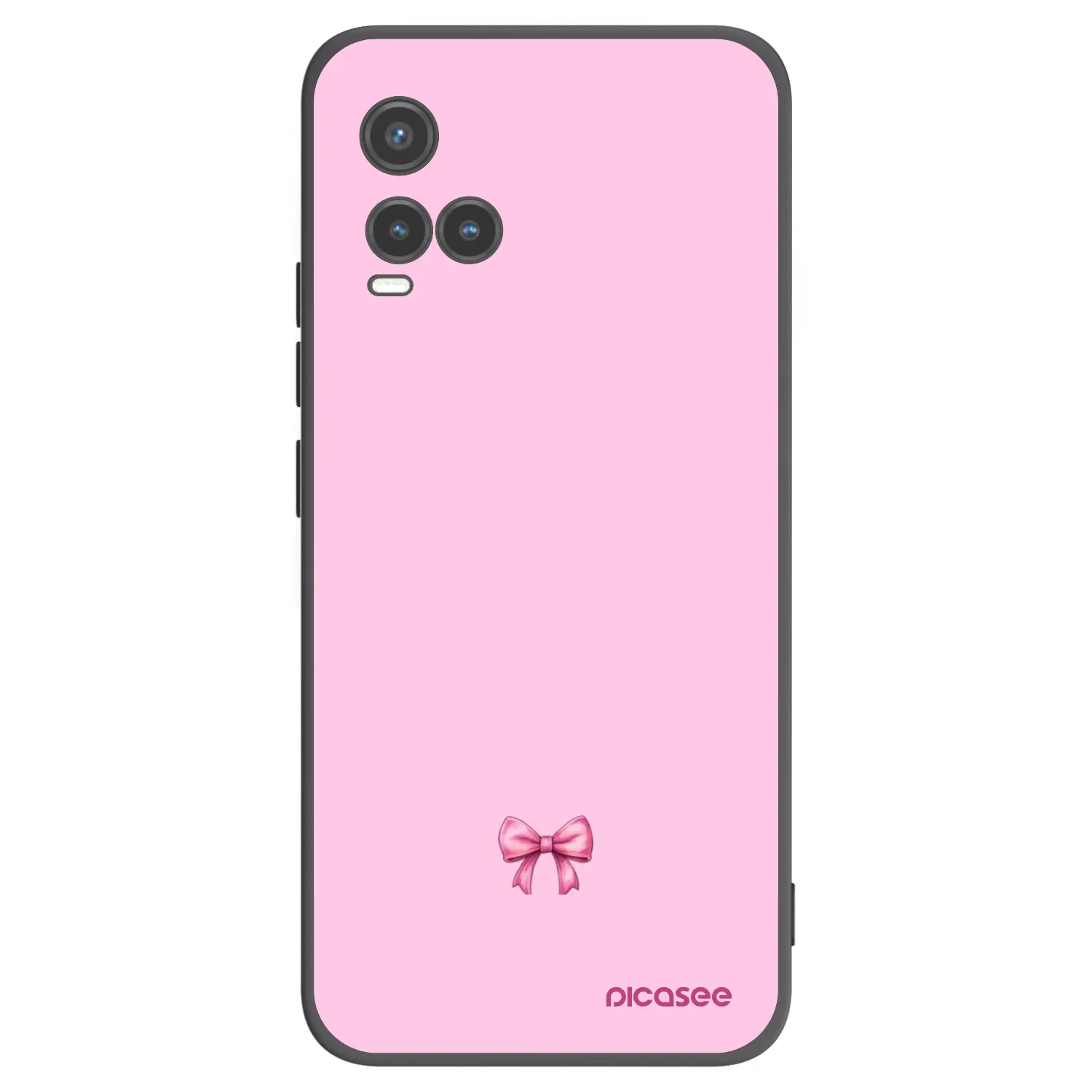 Picasee husă neagră din silicon pentru Vivo Y33s - Blush bow