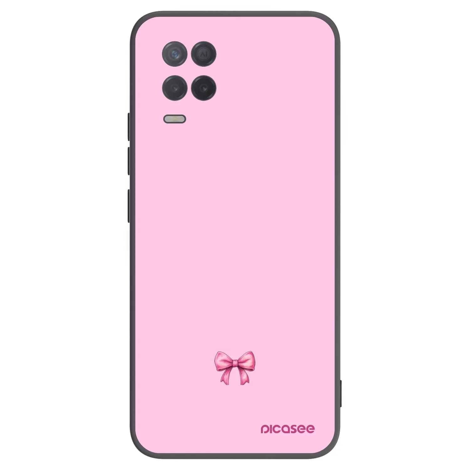 Picasee husă neagră din silicon pentru Realme 8 5G - Blush bow