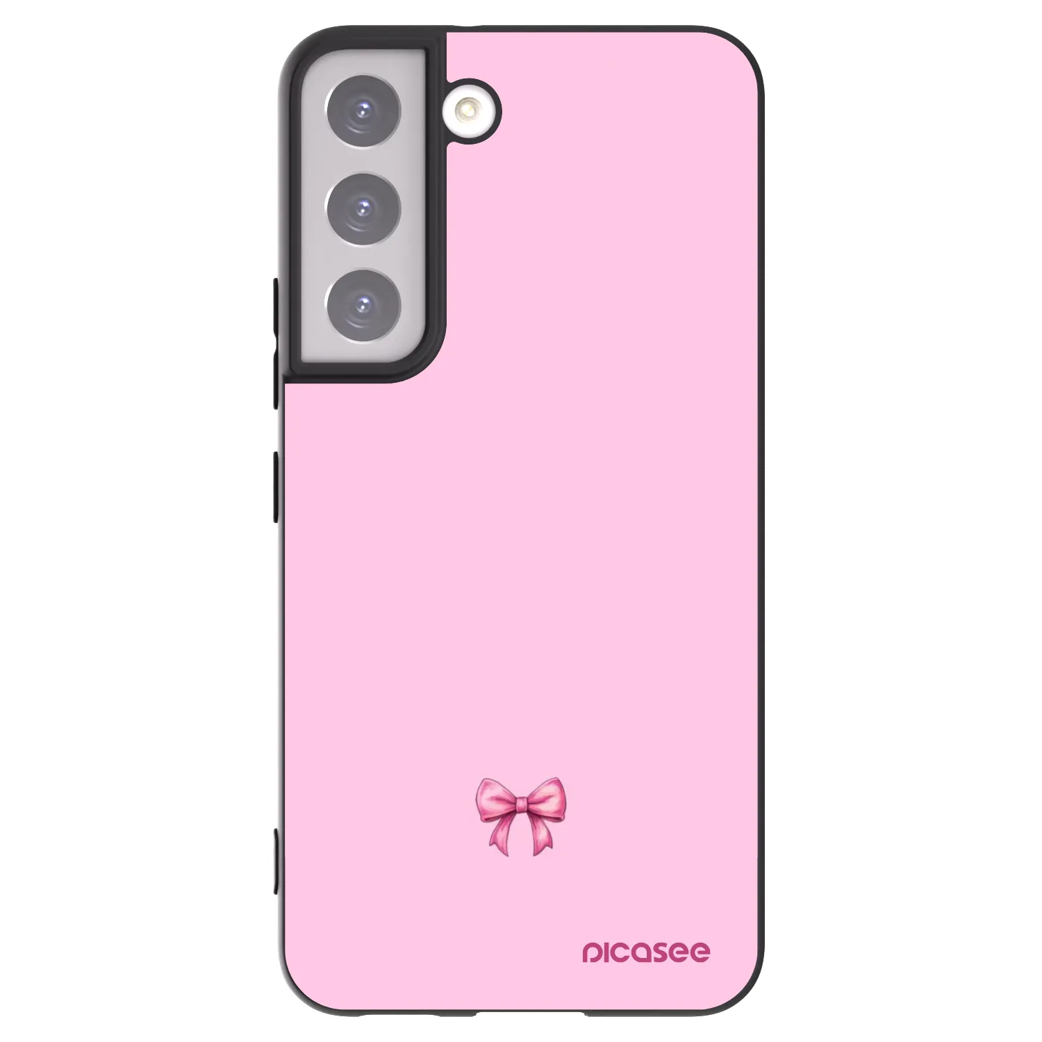 Picasee husă neagră din silicon pentru Samsung Galaxy S22 5G - Blush bow