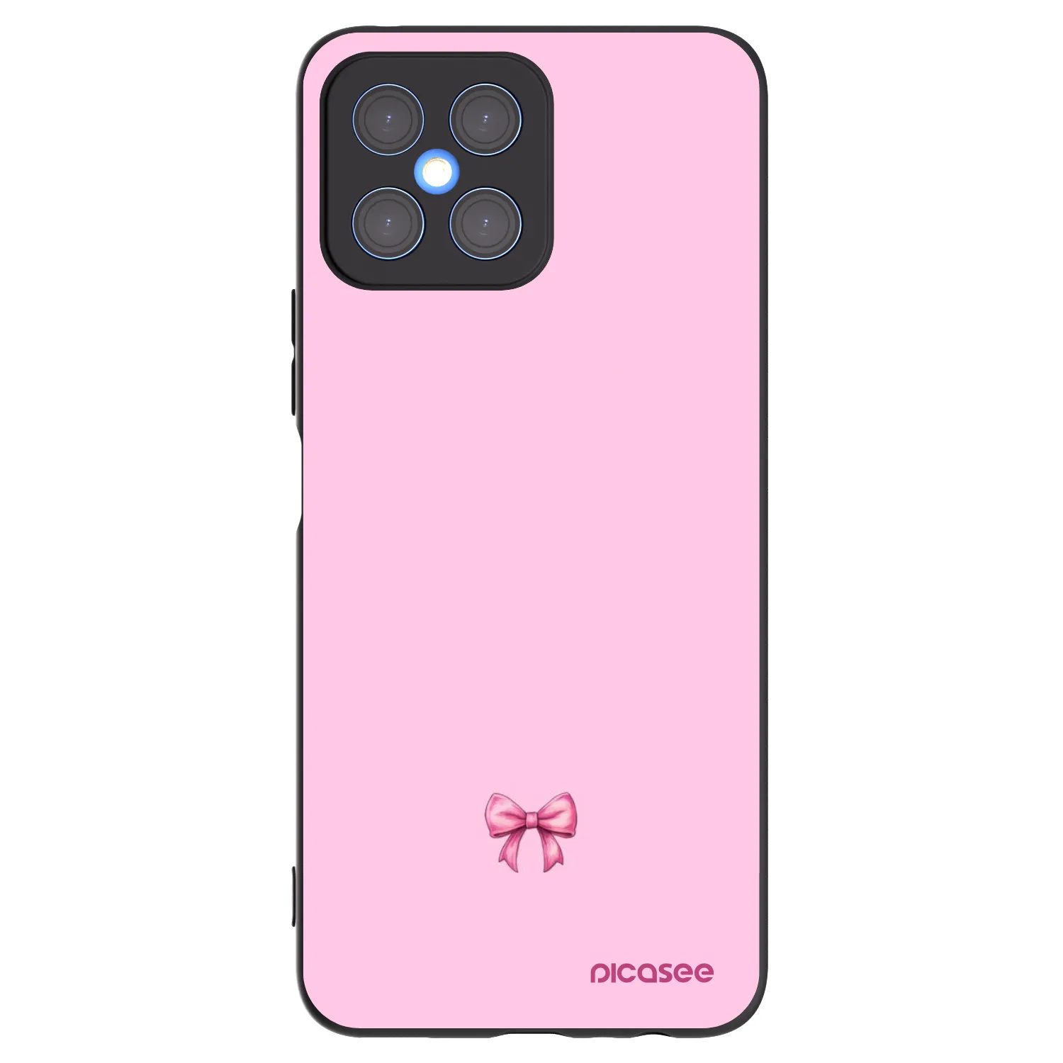 Picasee husă neagră din silicon pentru Honor X8 4G - Blush bow