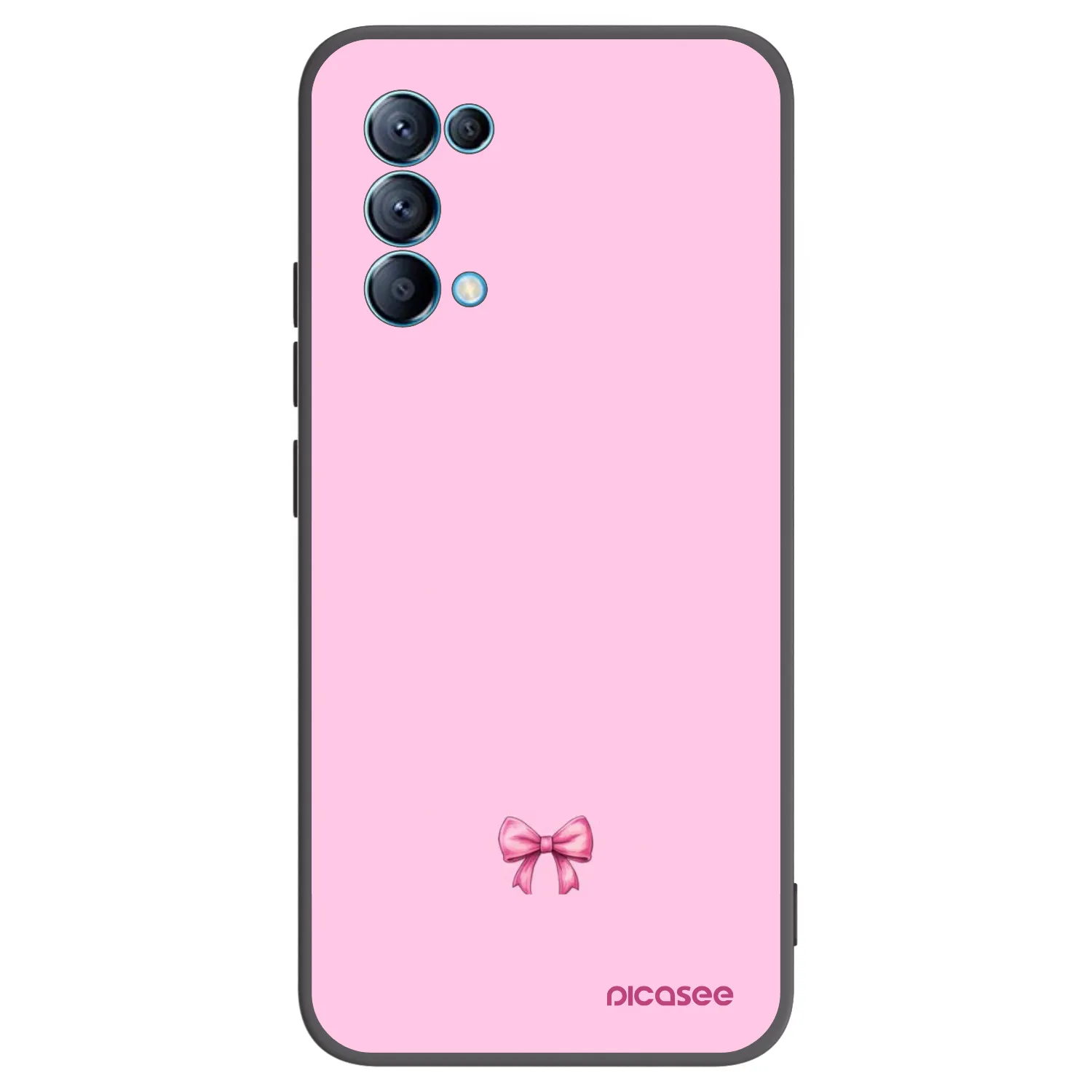 Picasee husă neagră din silicon pentru OPPO A16s - Blush bow
