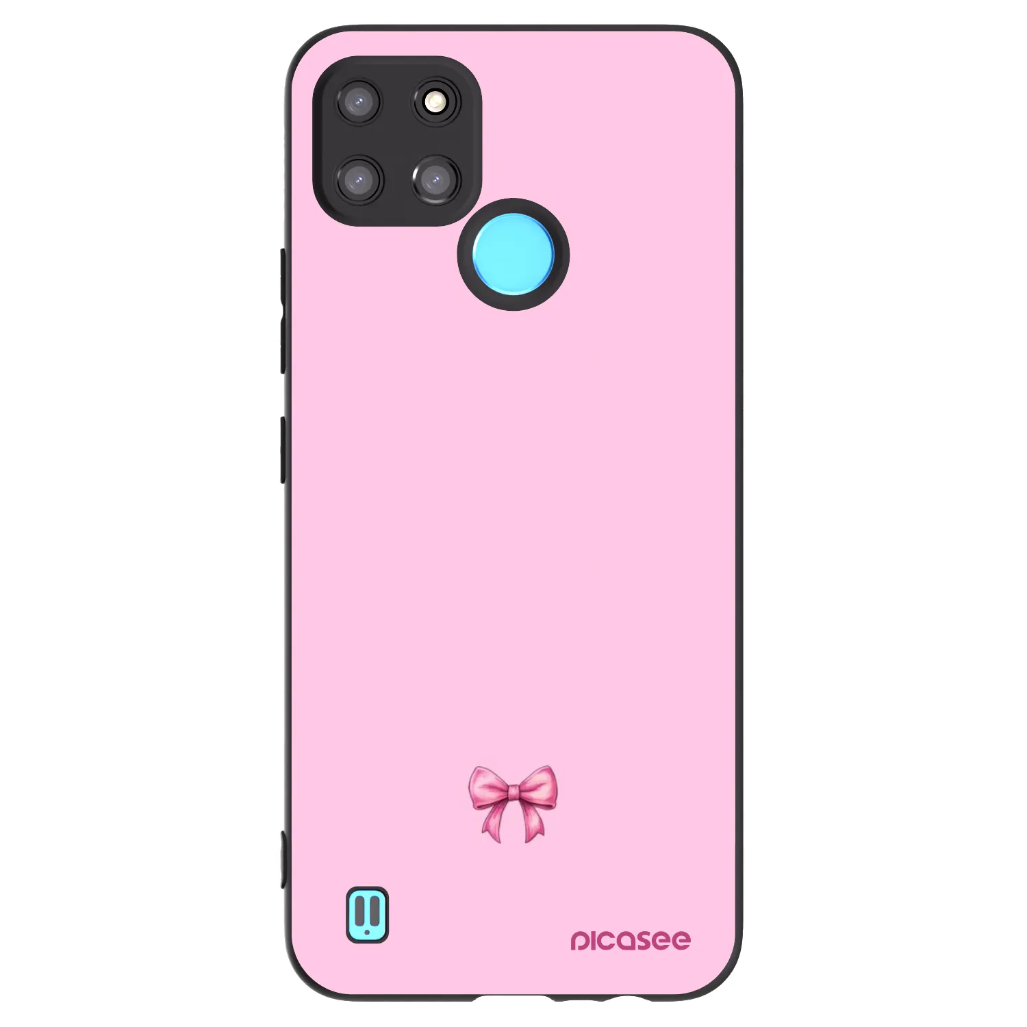Picasee husă neagră din silicon pentru Realme C21Y - Blush bow