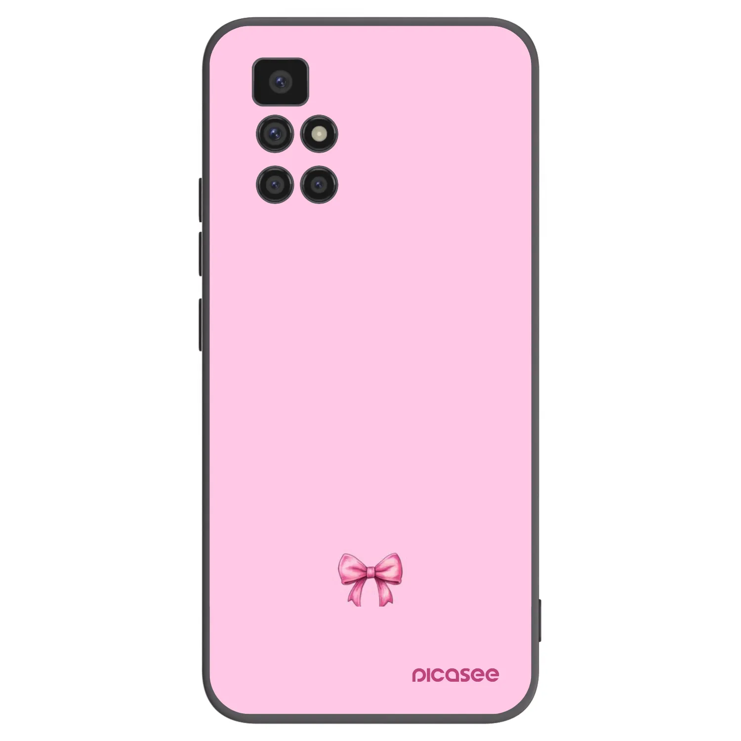 Picasee husă neagră din silicon pentru Xiaomi Redmi 10 (2022) - Blush bow