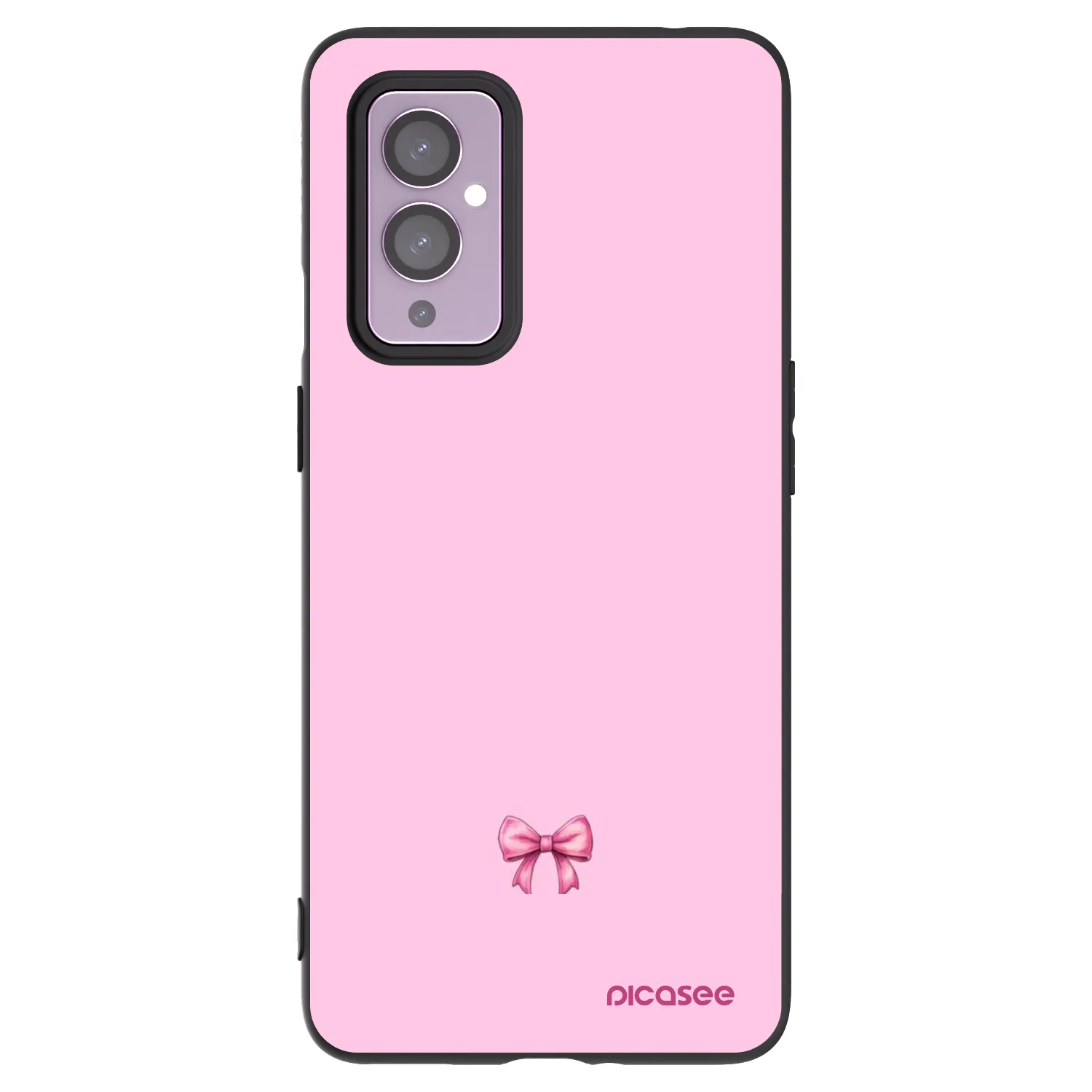 Picasee husă neagră din silicon pentru OnePlus 9 - Blush bow