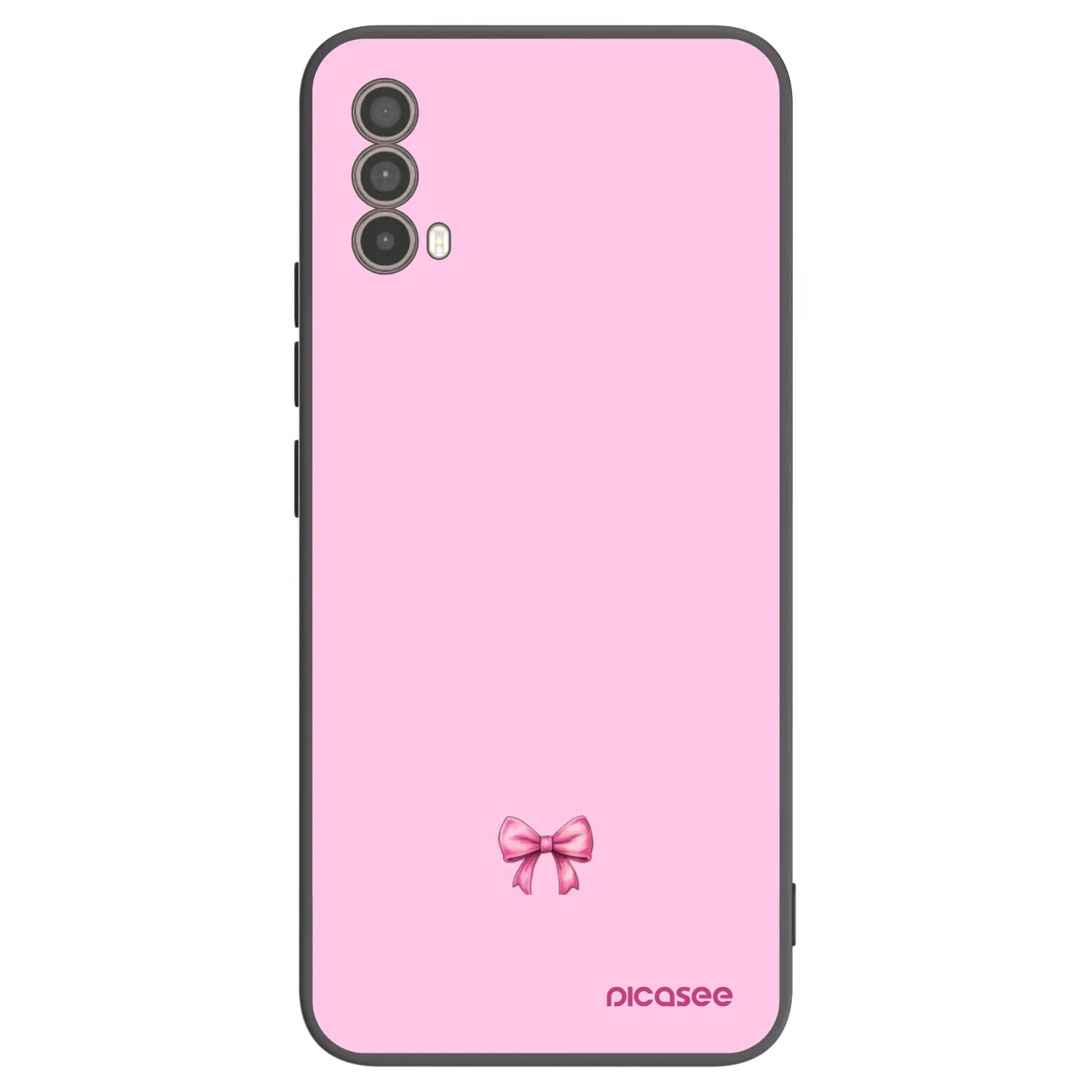 Picasee husă neagră din silicon pentru Motorola Moto E40 - Blush bow
