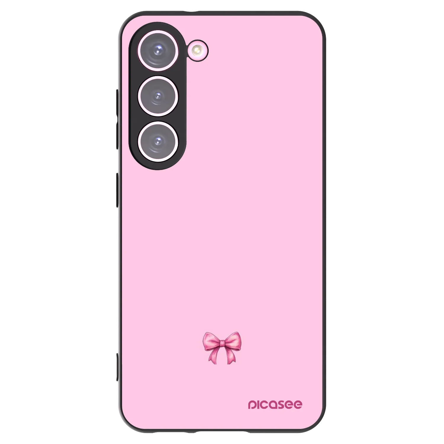 Picasee husă neagră din silicon pentru Samsung Galaxy S23 5G - Blush bow
